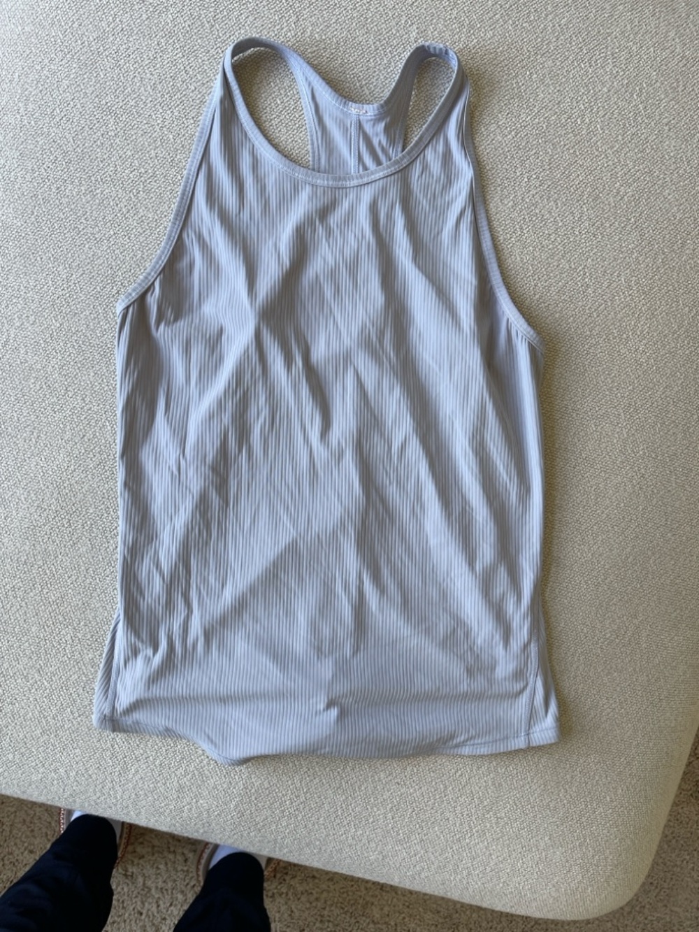 lululemon athletica Light Blue Ribbed Racerback Tank